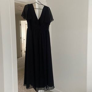 Black Azazie maternity bridesmaids dress